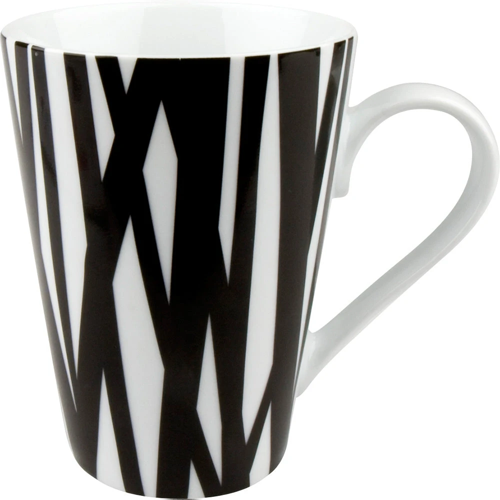 Konitz Black And White 13oz Mug Rhythm Design 3 Konitz Black And White 13oz Mug Rhythm Design