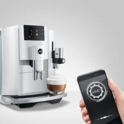 JURA E8 Espresso Machine - Piano White (NAA) -Coffee Series Shop AppSoftw JOE E8 PW 2020 smartPhone Original 29434