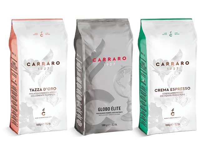 Caffe Carraro Whole Bean Espresso Sampler 3 Caffe Carraro Whole Bean Espresso Sampler