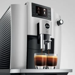 JURA E6 Automatic Espresso Machine In Platinum (NAA) -Coffee Series Shop E6 emo Pl 2EspPrep en