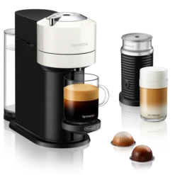 Nespresso Vertuo Next Espresso Machine By DeLonghi With Aeroccino - White