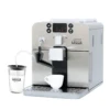 Gaggia Brera Cappuccino Espresso Machine In Silver -Coffee Series Shop Gaggia BreraSilver Left GlassMilkFrother