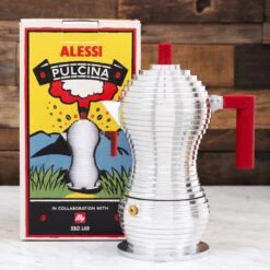Illy Alessi Pulcina 3 Cup Moka Pot - Red -Coffee Series Shop IMG 5951
