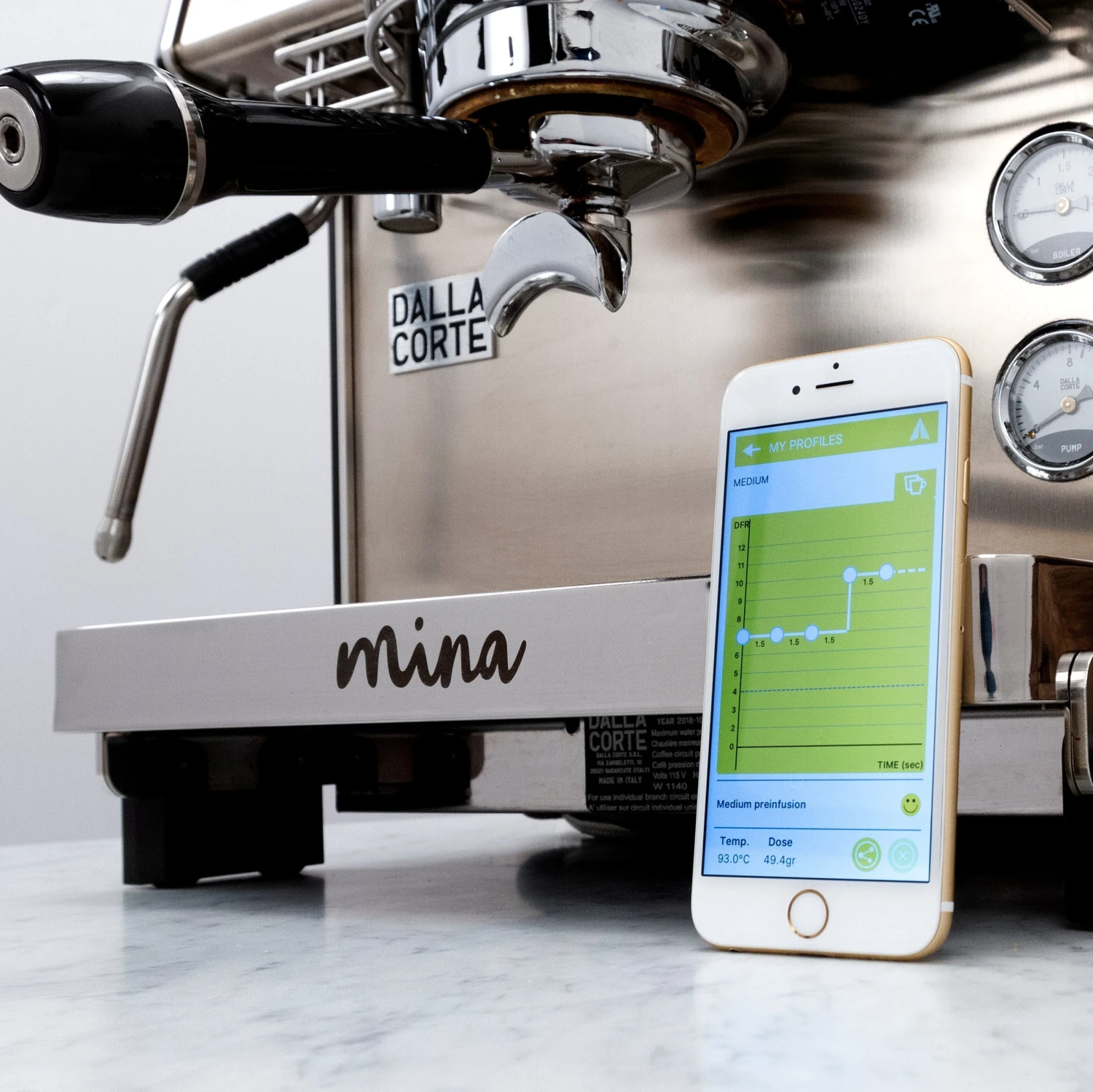 Dalla Corte Mina Espresso Machine (220v) - Country Green 20 Dalla Corte Mina Espresso Machine (220v) - Country Green - Image 18