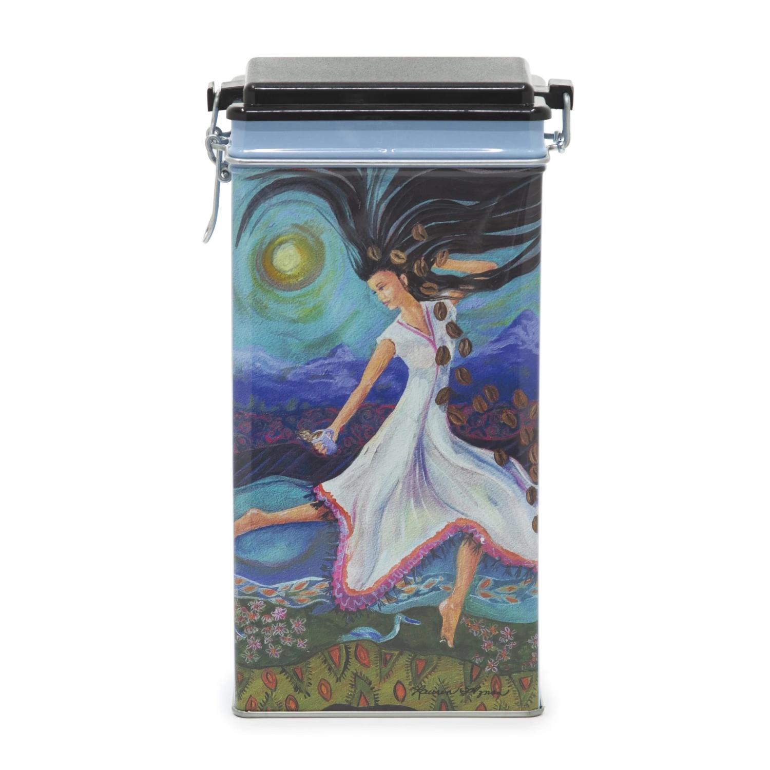 Lauren Salzman Art - Coffee Dance Storage Tin 5 Lauren Salzman Art - Coffee Dance Storage Tin - Image 3