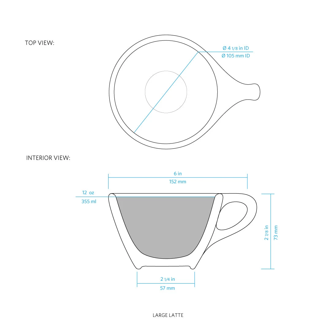 NotNeutral Large Latte Cup And Saucer - White 4 NotNeutral Large Latte Cup And Saucer - White - Image 2