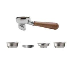 Lelit 58mm Double Spout Coffee Slide Portafilter - Walnut -Coffee Series Shop PDCPF15 DNA2