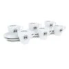 Rocket Espresso 6 Piece Flat White Cup And Saucer Set - White -Coffee Series Shop REFLATCUP6PCWHT 0481