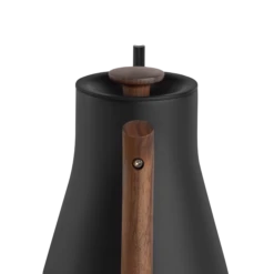 Fellow Stagg EKG Pro 0.9L Pour Over Kettle - Matte Black With Walnut Accents -Coffee Series Shop StaggEKGPro MatteBlackWalnut HandleFacing 1