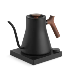 Fellow Stagg EKG Pro 0.9L Pour Over Kettle - Matte Black With Walnut Accents -Coffee Series Shop StaggEKGPro MatteBlackWalnut WithBase 1