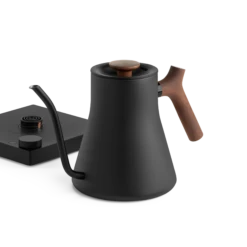 Fellow Stagg EKG Pro 0.9L Pour Over Kettle - Matte Black With Walnut Accents -Coffee Series Shop StaggEKGPro MatteBlackWalnut WithBase 2