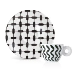 Illy Mona Hatoum Set Of 2 Espresso Cups And Saucers -Coffee Series Shop blackcup2