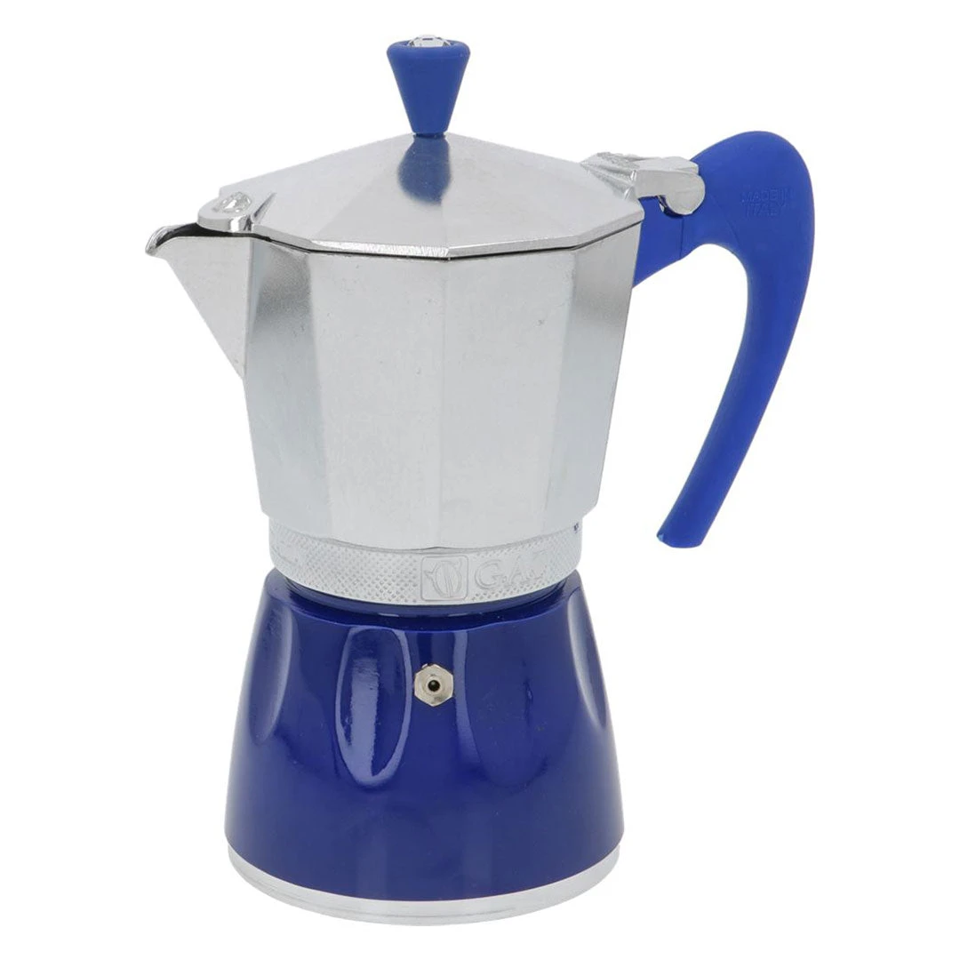 G.A.T. Moka Delizia 6-Cup Moka Pot - Blue 3 G.A.T. Moka Delizia 6-Cup Moka Pot - Blue