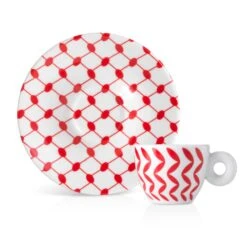 Illy Mona Hatoum Set Of 2 Espresso Cups And Saucers -Coffee Series Shop redcup2